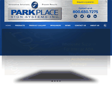 Tablet Screenshot of parkplacesign.com